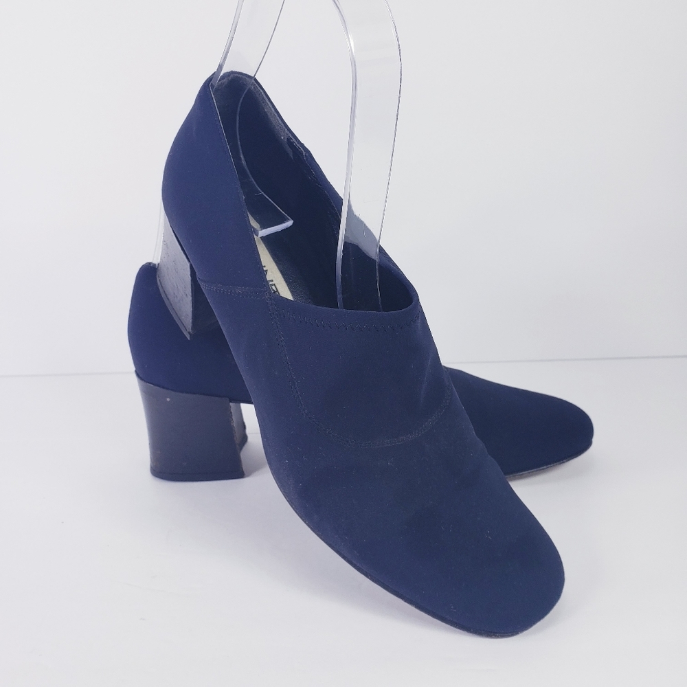 A Giannetti Heel Slip Block Blue Sz8M